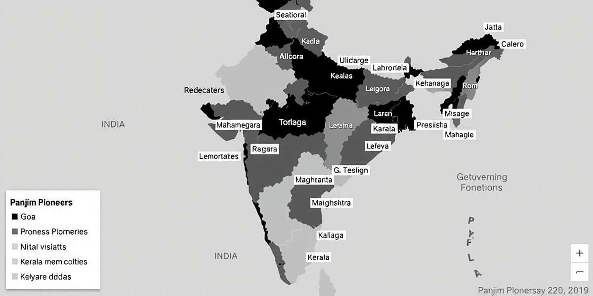 Panjim Pioneers Regional Popularity in India Map of India showing Panjim Pioneers download distribution with darkest areas in Goa, Maharashtra, Karnataka, Kerala, and major metro cities